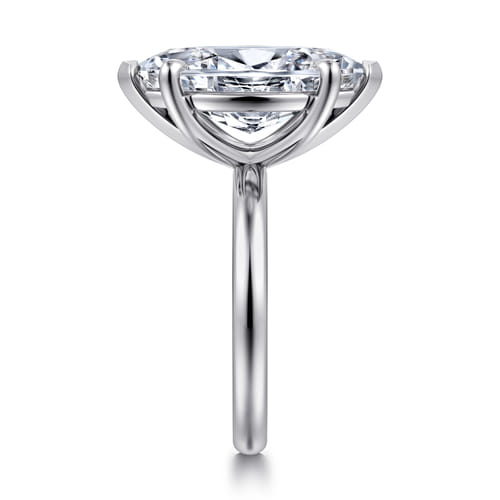 14K White Gold Marquise Shape Solitaire Diamond Engagement Ring