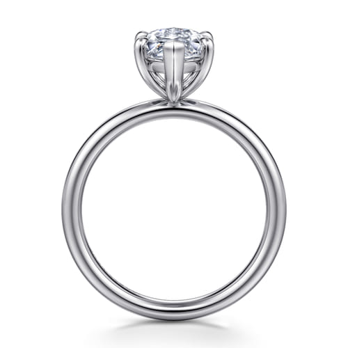 14K White Gold Marquise Shape Solitaire Diamond Engagement Ring 14K White Gold Marquise Shape Solitaire Diamond Engagement Ring
