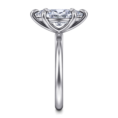 14K White Gold Marquise Shape Solitaire Engagement Ring