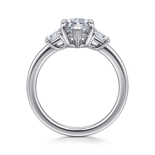 14K White Gold Marquise Shape Three Stone Diamond Engagement Ring 14K White Gold Marquise Shape Three Stone Diamond Engagement Ring