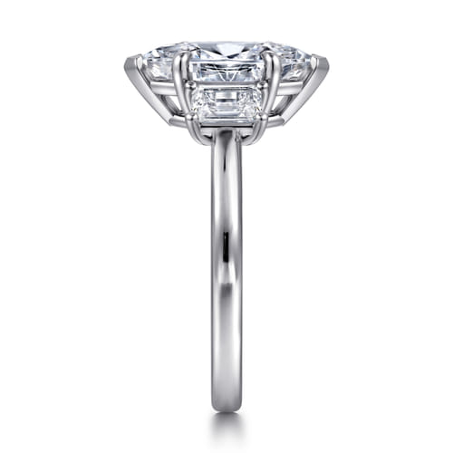 14K White Gold Marquise Shape Three Stone Diamond Engagement Ring 14K White Gold Marquise Shape Three Stone Diamond Engagement Ring