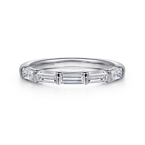 14K White Gold Matching Diamond Wedding Band