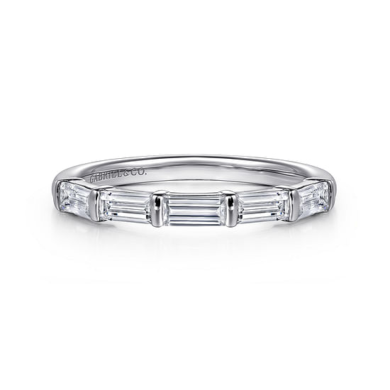 Gabriel - 14K White Gold Matching Diamond Wedding Band