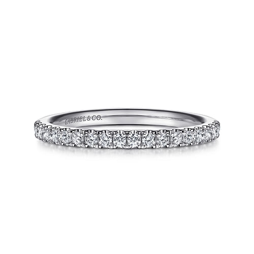 14K White Gold Matching Diamond Wedding Band