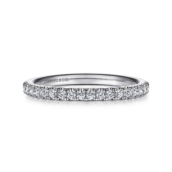 Gabriel - 14K White Gold Matching Diamond Wedding Band