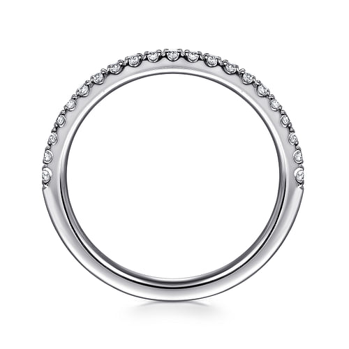 14K White Gold Matching Diamond Wedding Band