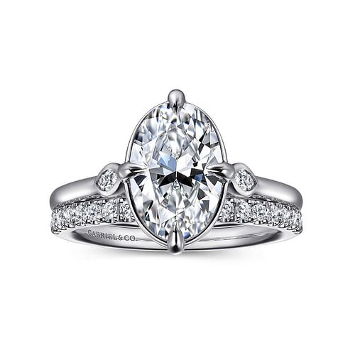 14K White Gold Matching Diamond Wedding Band