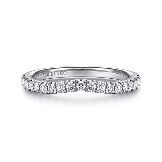 Gabriel - 14K White Gold Matching Diamond Wedding Band