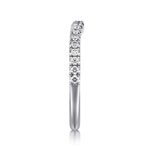 14K White Gold Matching Diamond Wedding Band
