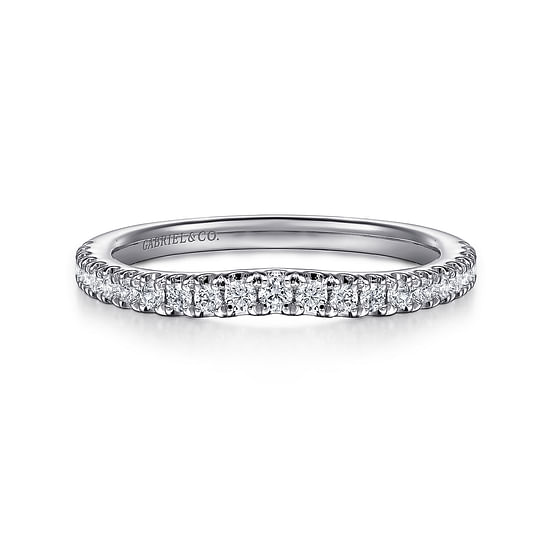 Gabriel - 14K White Gold Matching Diamond Wedding Band