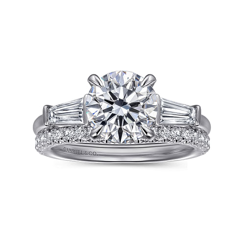 14K White Gold Matching Diamond Wedding Band