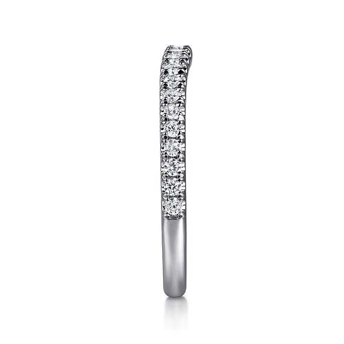 14K White Gold Matching Diamond Wedding Band