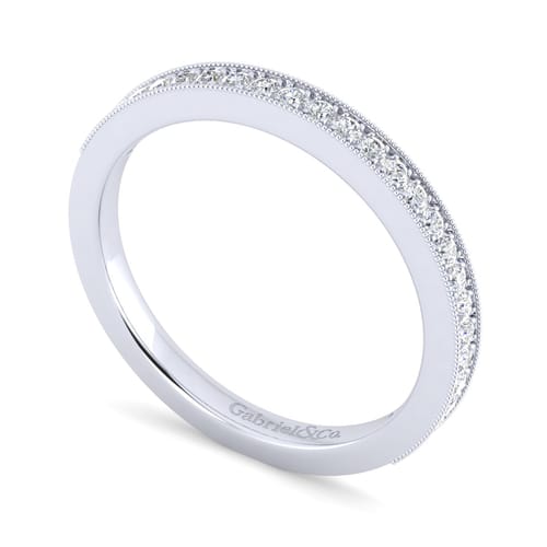 14K White Gold Matching Wedding Band