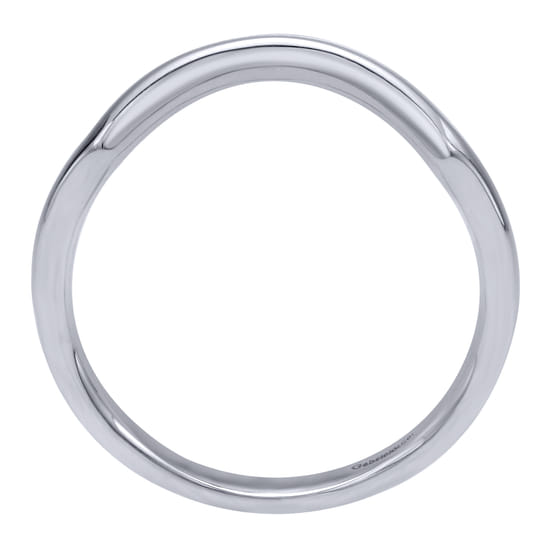 14K White Gold Matching Wedding Band angle 2