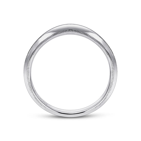 14K White Gold Matching Wedding Band angle 2