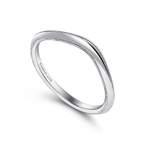 14K White Gold Matching Wedding Band