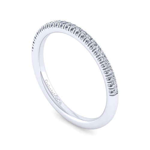 14K White Gold Matching Wedding Band