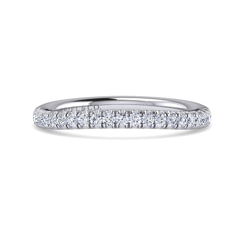 14K White Gold Matching Wedding Band