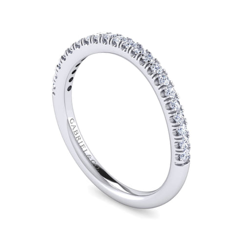 14K White Gold Matching Wedding Band