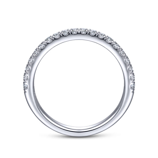 14K White Gold Matching Wedding Band angle 2