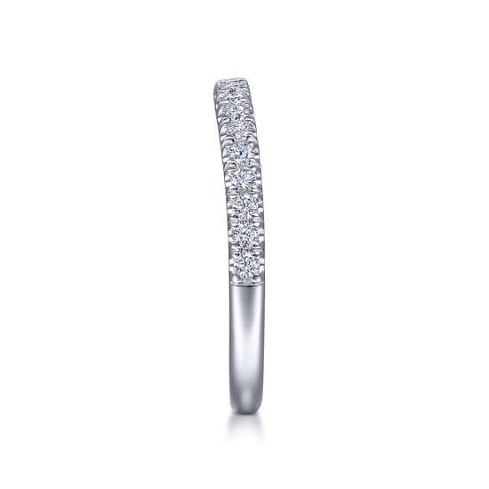 14K White Gold Matching Wedding Band angle 5