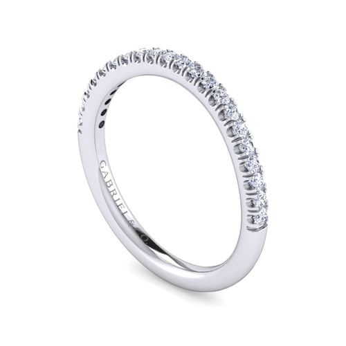 14K White Gold Matching Wedding Band