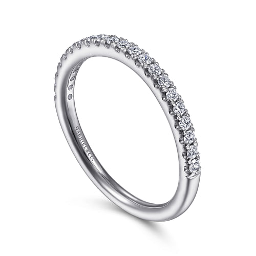 14K White Gold Matching Wedding Band