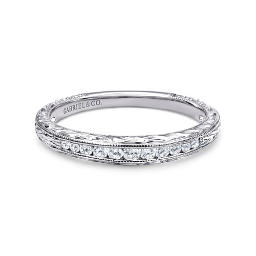 14K White Gold Matching Wedding Band