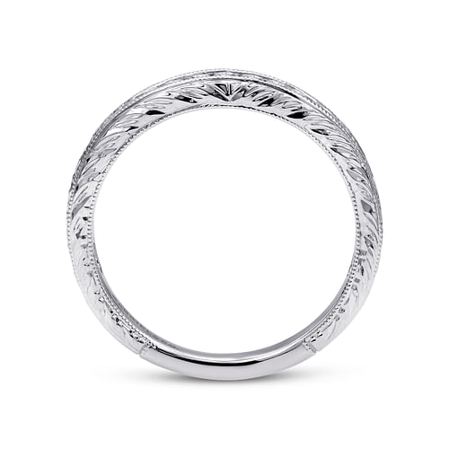 14K White Gold Matching Wedding Band