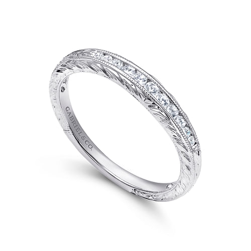 14K White Gold Matching Wedding Band