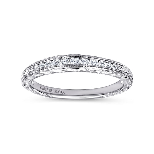 14K White Gold Matching Wedding Band