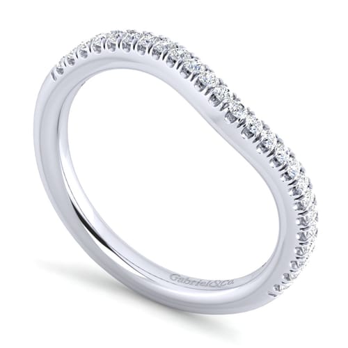 14K White Gold Matching Wedding Band