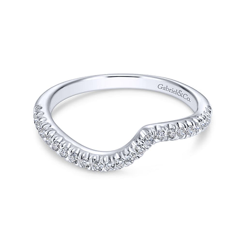 14K White Gold Matching Wedding Band