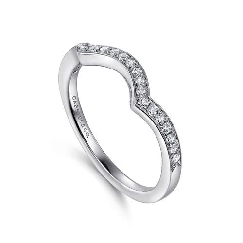 14K White Gold Matching Wedding Band
