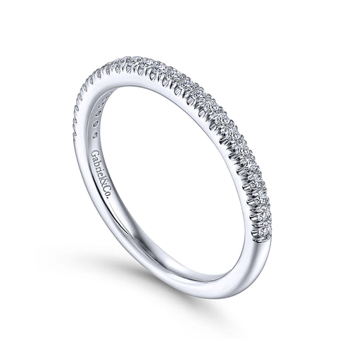 14K White Gold Matching Wedding Band