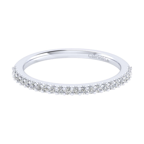 14K White Gold Matching Wedding Band
