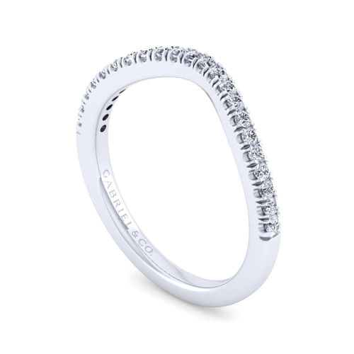 14K White Gold Matching Wedding Band