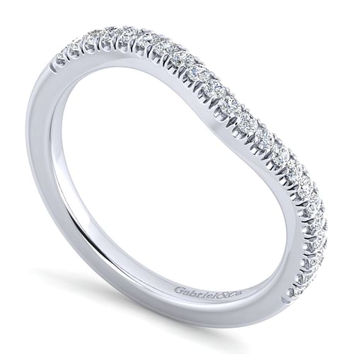 14K White Gold Matching Wedding Band