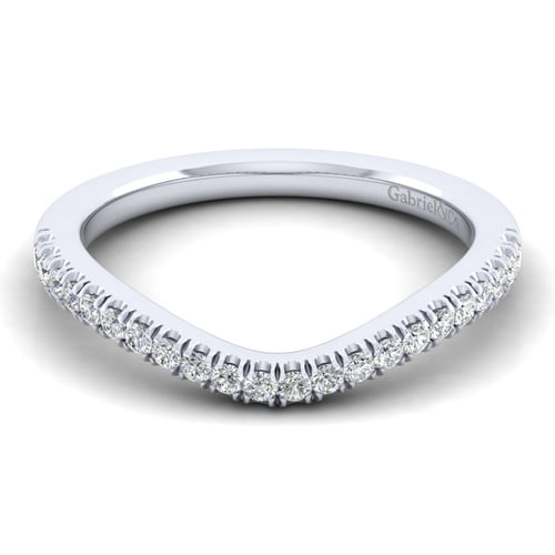 14K White Gold Matching Wedding Band