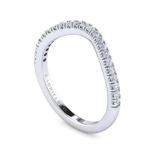 14K White Gold Matching Wedding Band