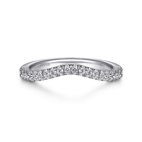 14K White Gold Matching Wedding Band