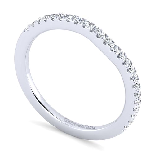 14K White Gold Matching Wedding Band