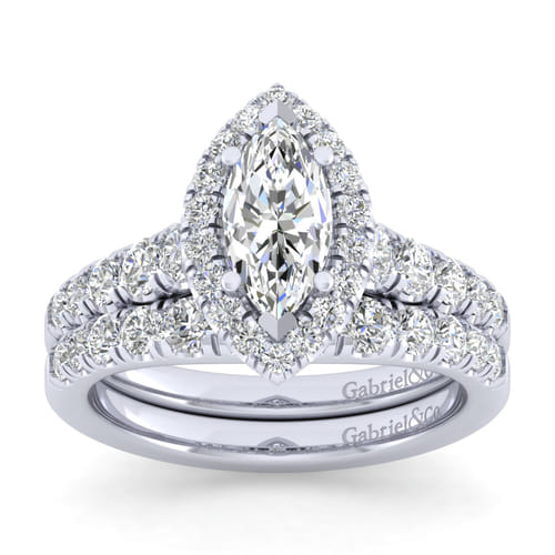 14K White Gold Matching Wedding Band