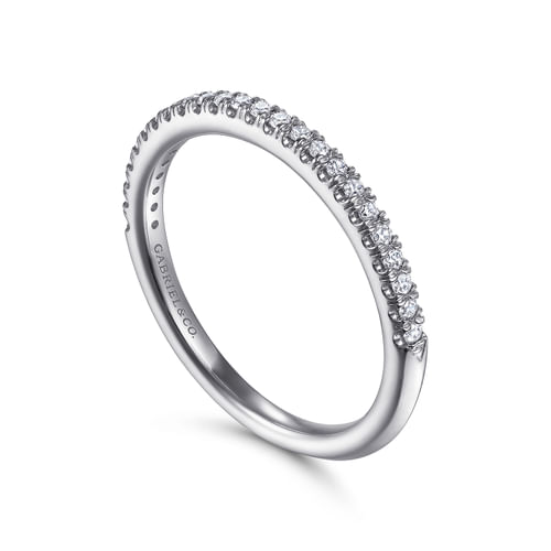14K White Gold Matching Wedding Band