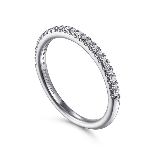 14K White Gold Matching Wedding Band