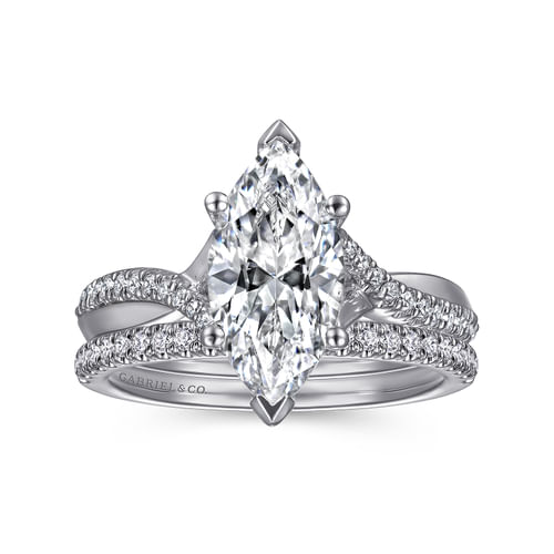 14K White Gold Matching Wedding Band