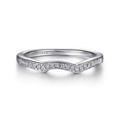 14K White Gold Matching Wedding Band