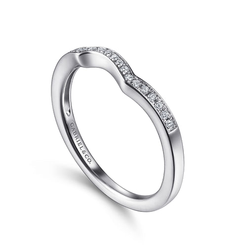 14K White Gold Matching Wedding Band