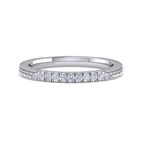 14K White Gold Matching Wedding Band