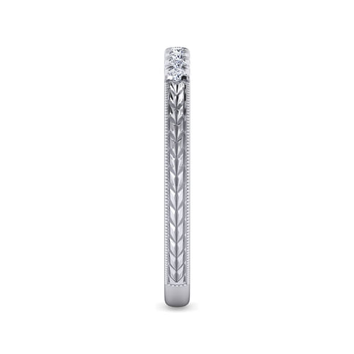 14K White Gold Matching Wedding Band
